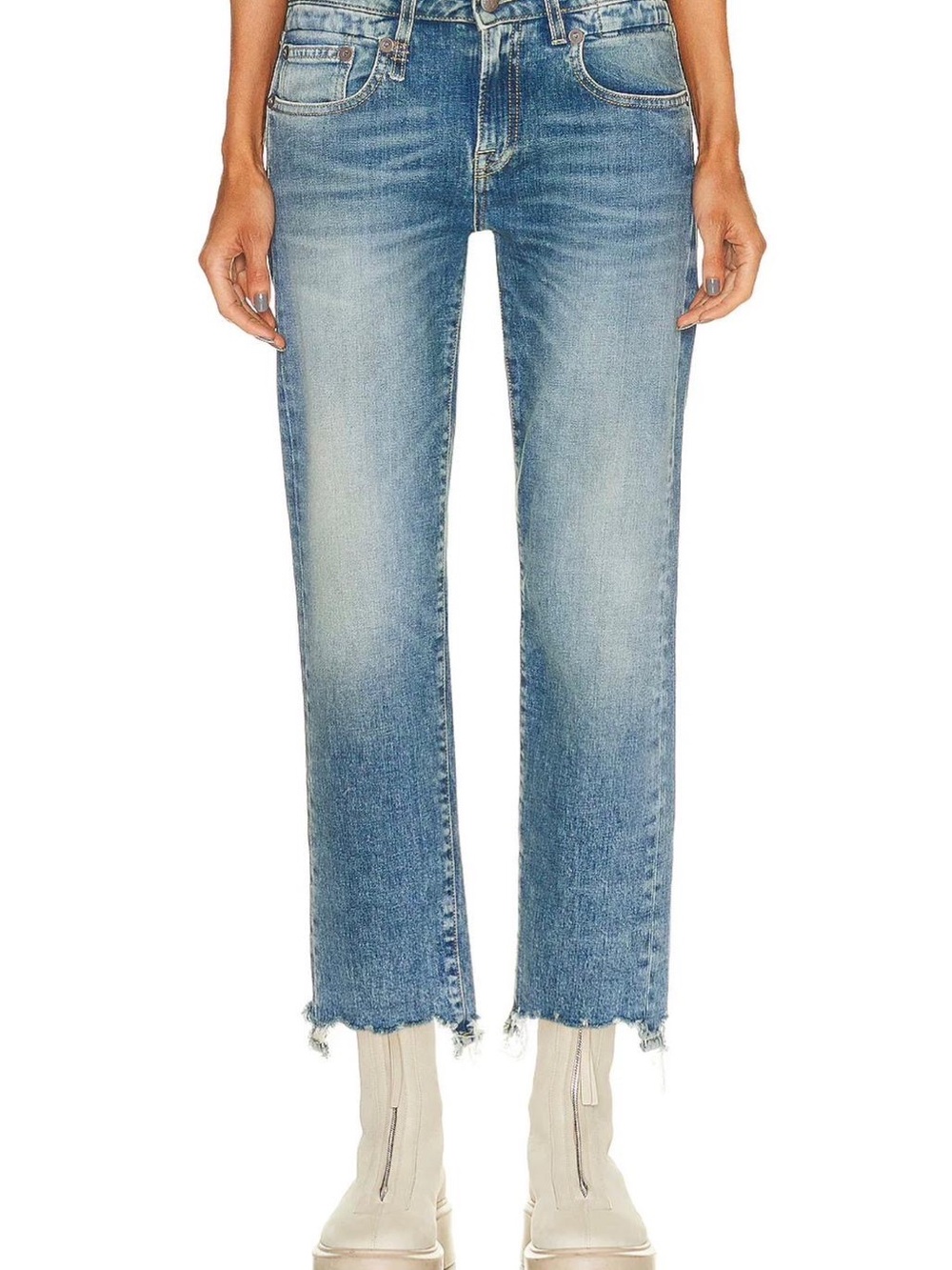 New R13 Light Blue Cropped BOY STRAIGHTS Jeans